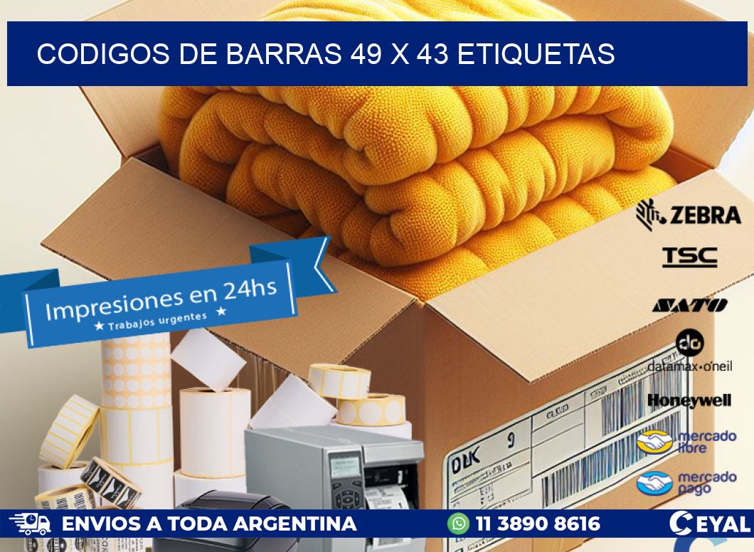 codigos de barras 49 x 43 etiquetas