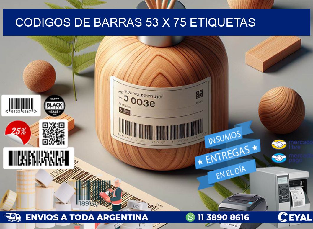 codigos de barras 53 x 75 etiquetas