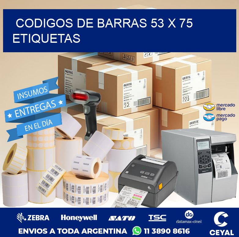 codigos de barras 53 x 75 etiquetas