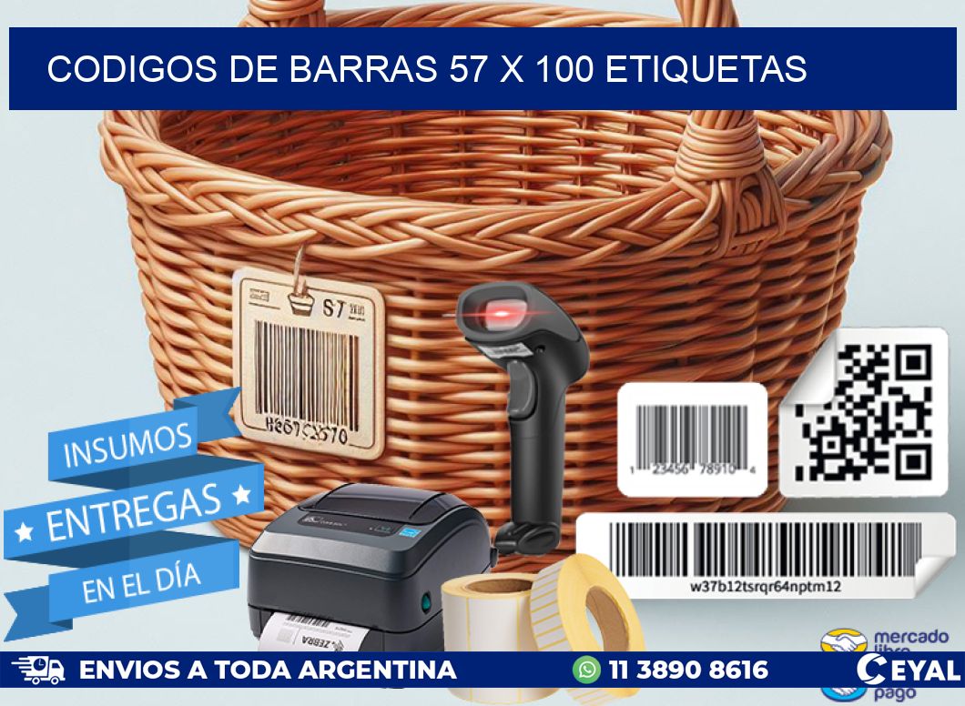 codigos de barras 57 x 100 etiquetas