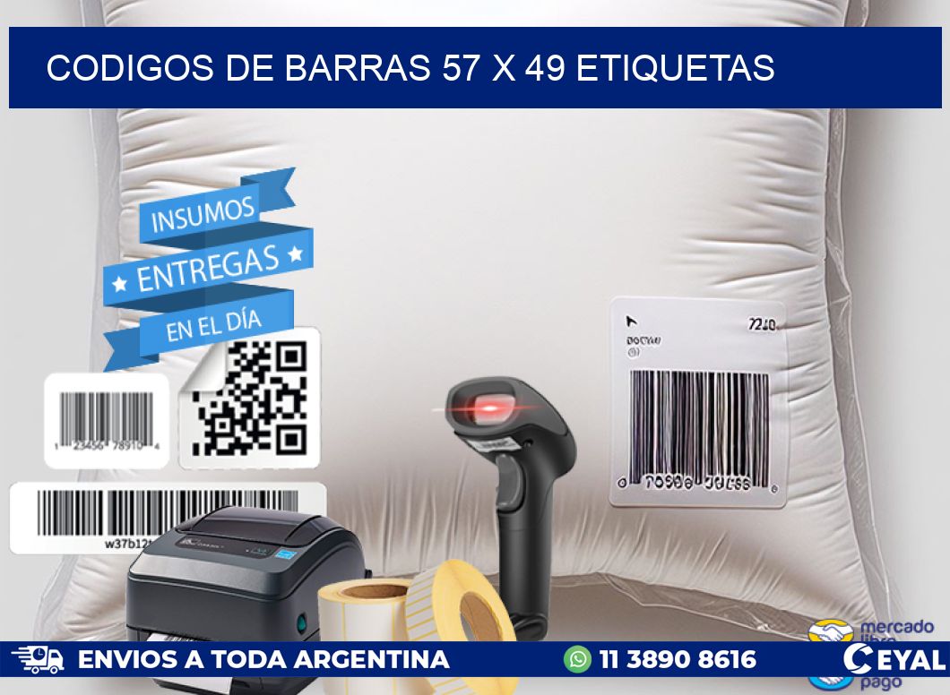 codigos de barras 57 x 49 etiquetas