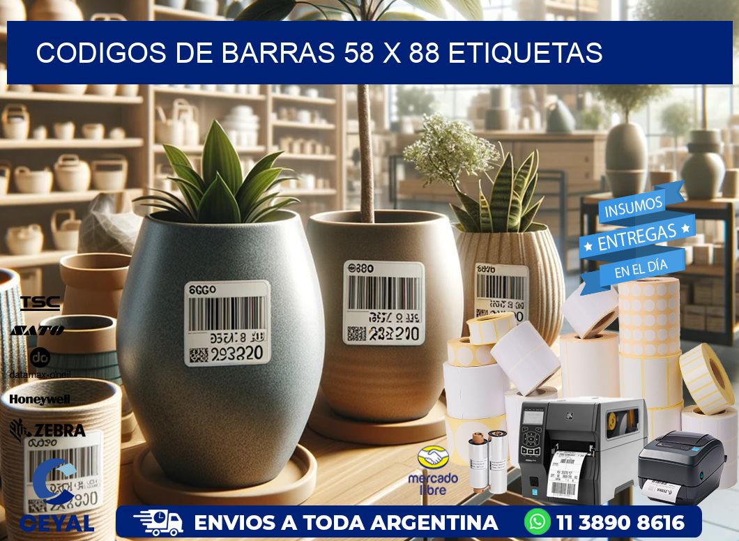 codigos de barras 58 x 88 etiquetas