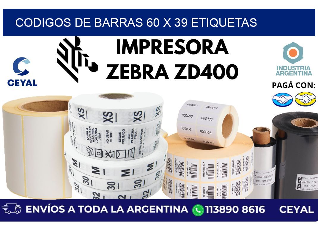 codigos de barras 60 x 39 etiquetas