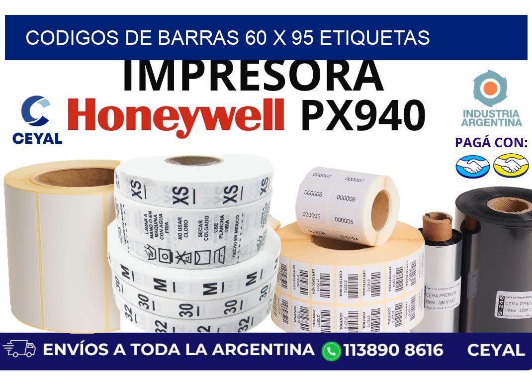 codigos de barras 60 x 95 etiquetas