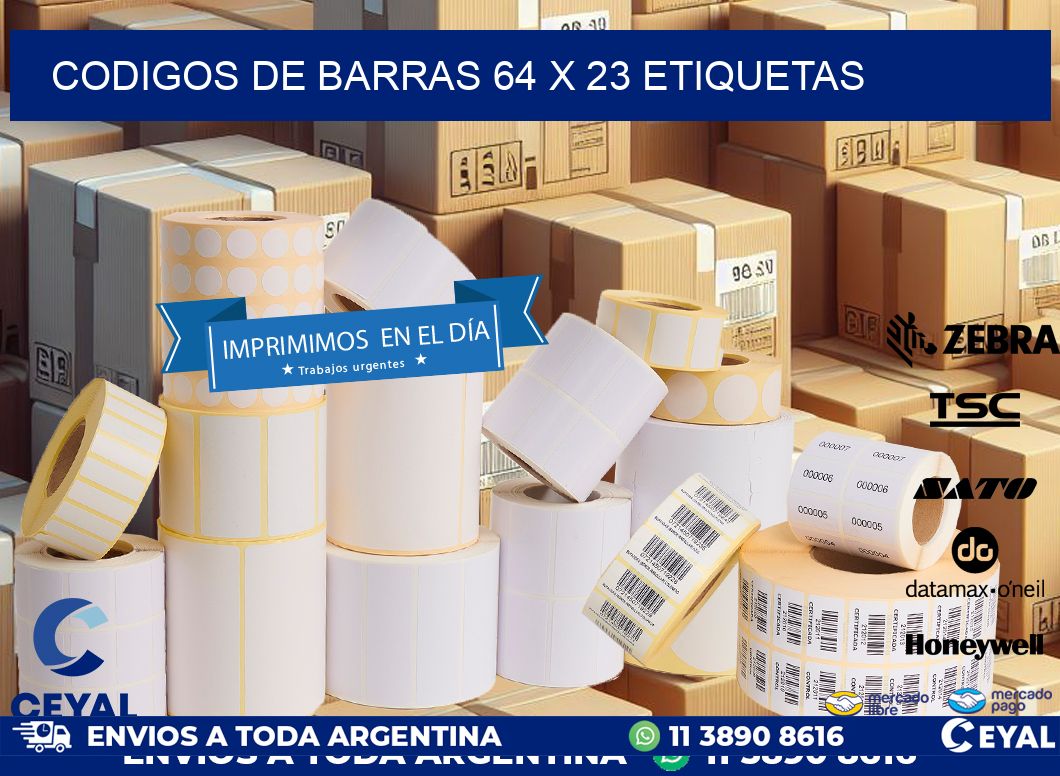 codigos de barras 64 x 23 etiquetas