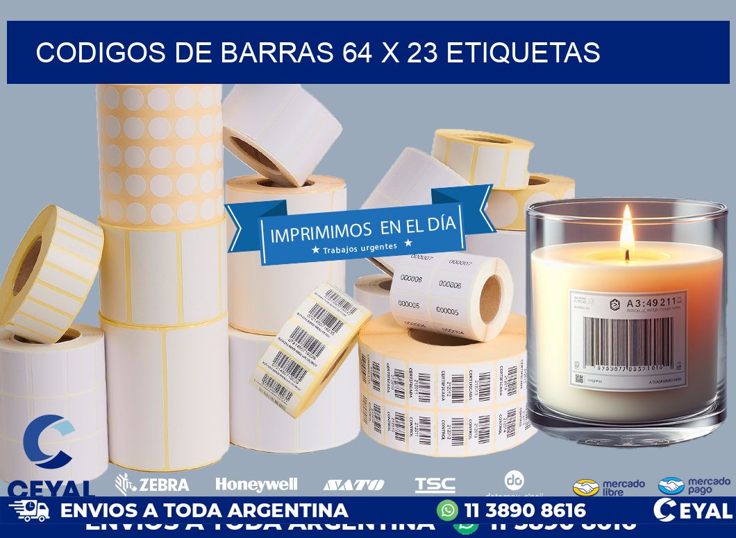 codigos de barras 64 x 23 etiquetas