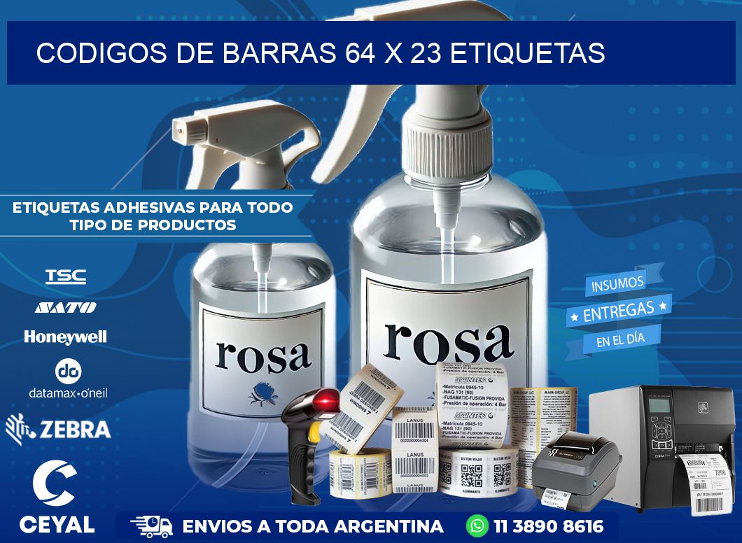 codigos de barras 64 x 23 etiquetas