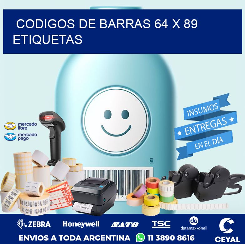 codigos de barras 64 x 89 etiquetas