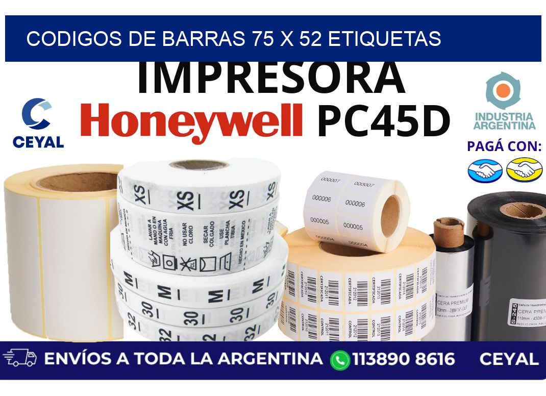 codigos de barras 75 x 52 etiquetas