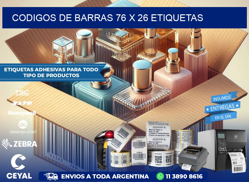 codigos de barras 76 x 26 etiquetas