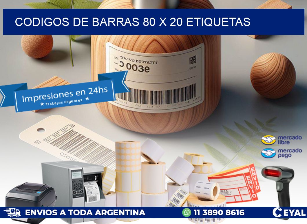 codigos de barras 80 x 20 etiquetas
