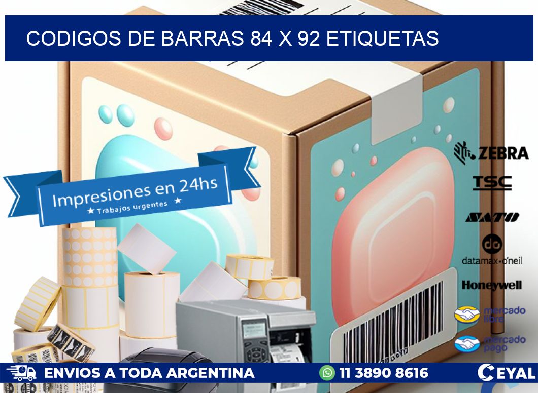 codigos de barras 84 x 92 etiquetas