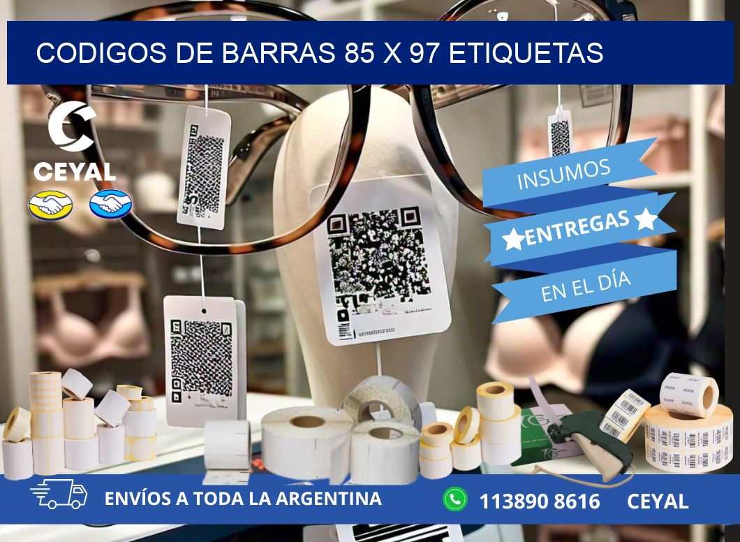 codigos de barras 85 x 97 etiquetas