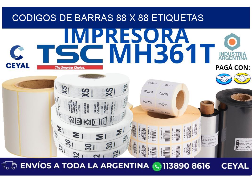 codigos de barras 88 x 88 etiquetas