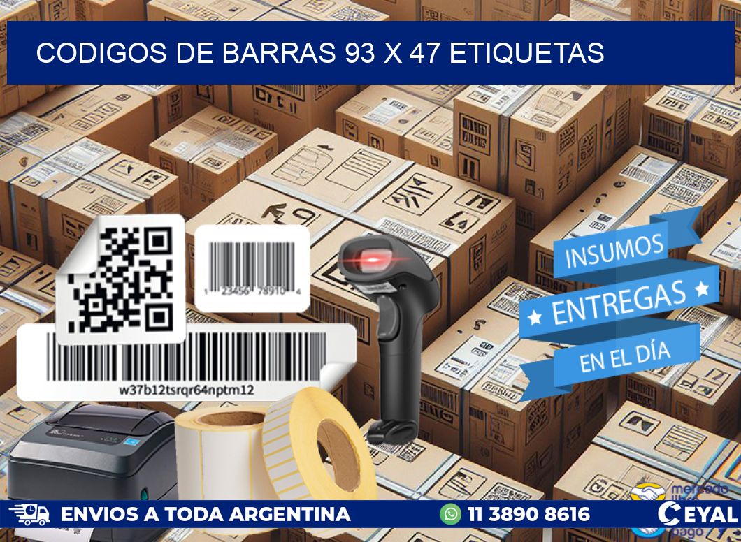 codigos de barras 93 x 47 etiquetas