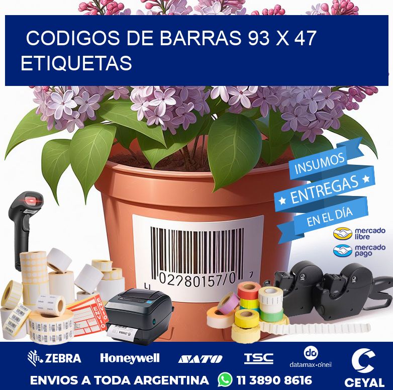 codigos de barras 93 x 47 etiquetas