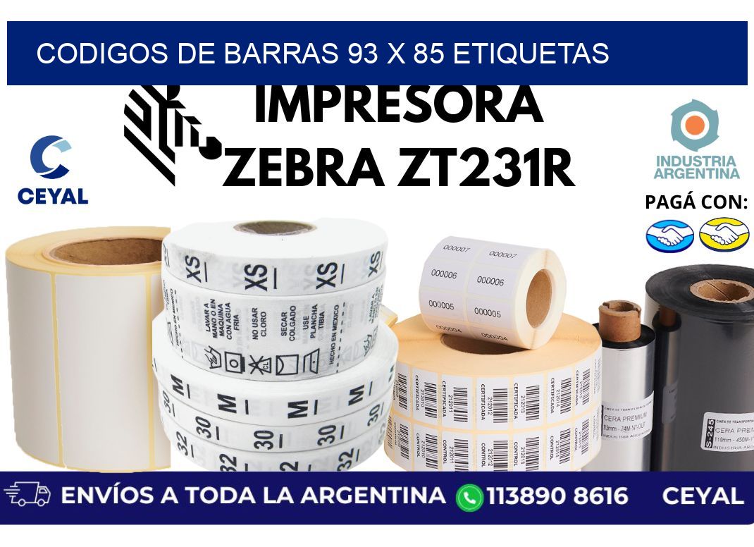 codigos de barras 93 x 85 etiquetas