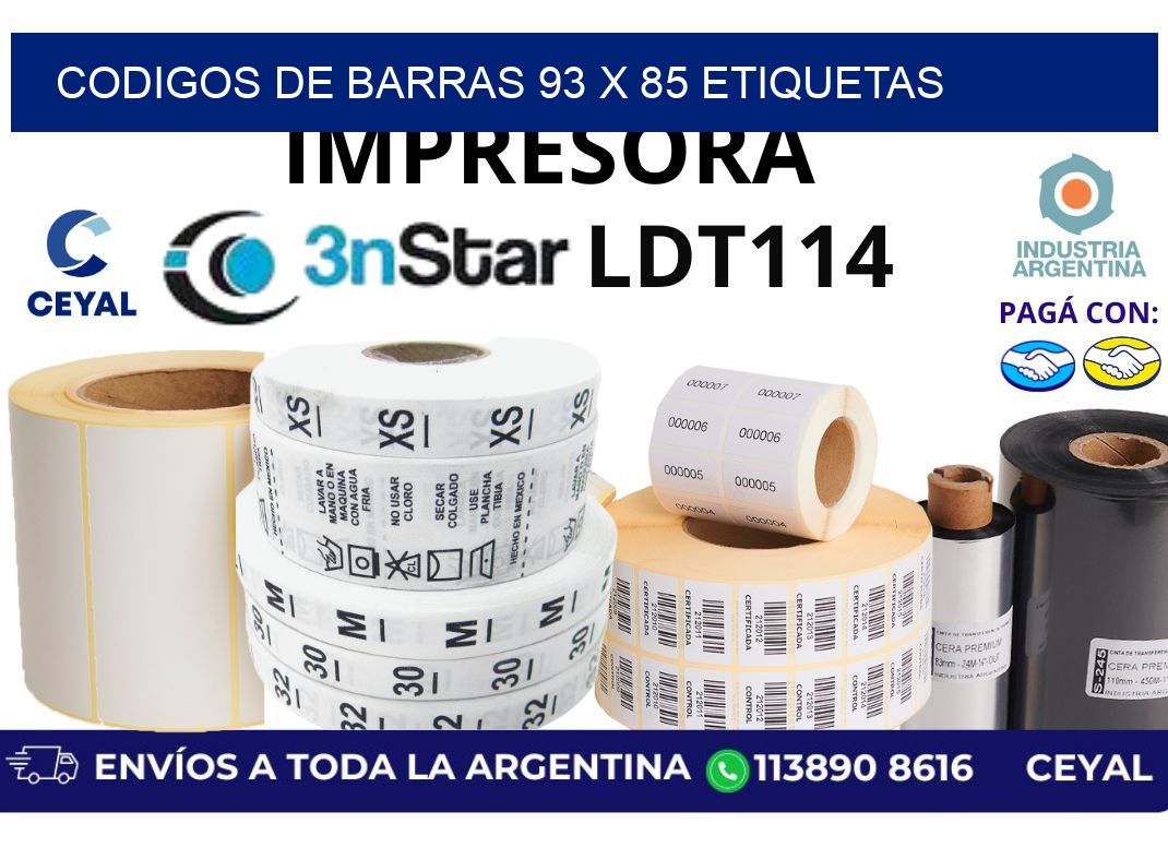 codigos de barras 93 x 85 etiquetas