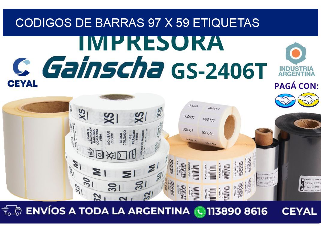 codigos de barras 97 x 59 etiquetas