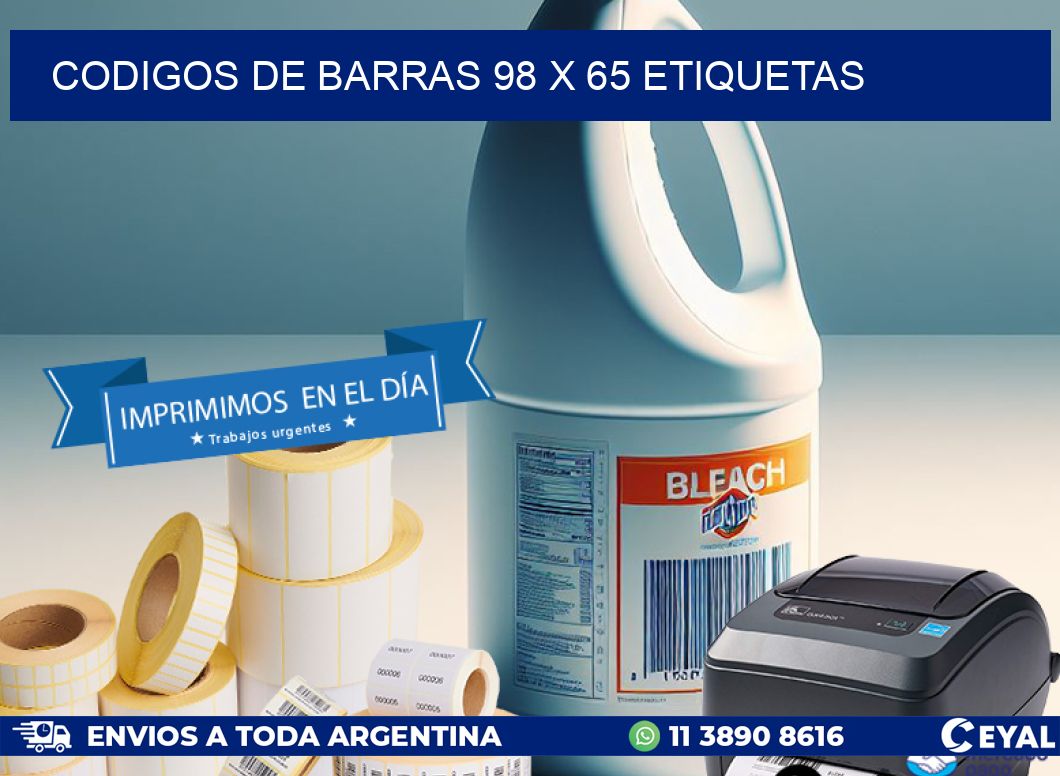 codigos de barras 98 x 65 etiquetas