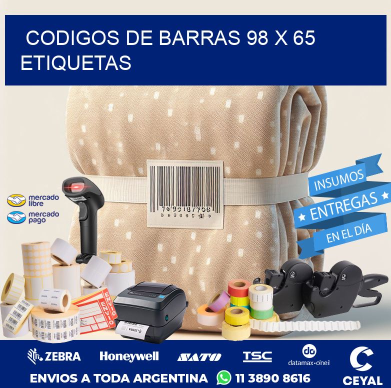 codigos de barras 98 x 65 etiquetas