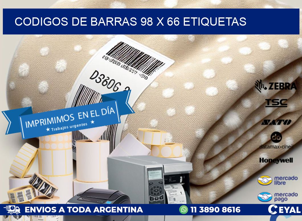 codigos de barras 98 x 66 etiquetas
