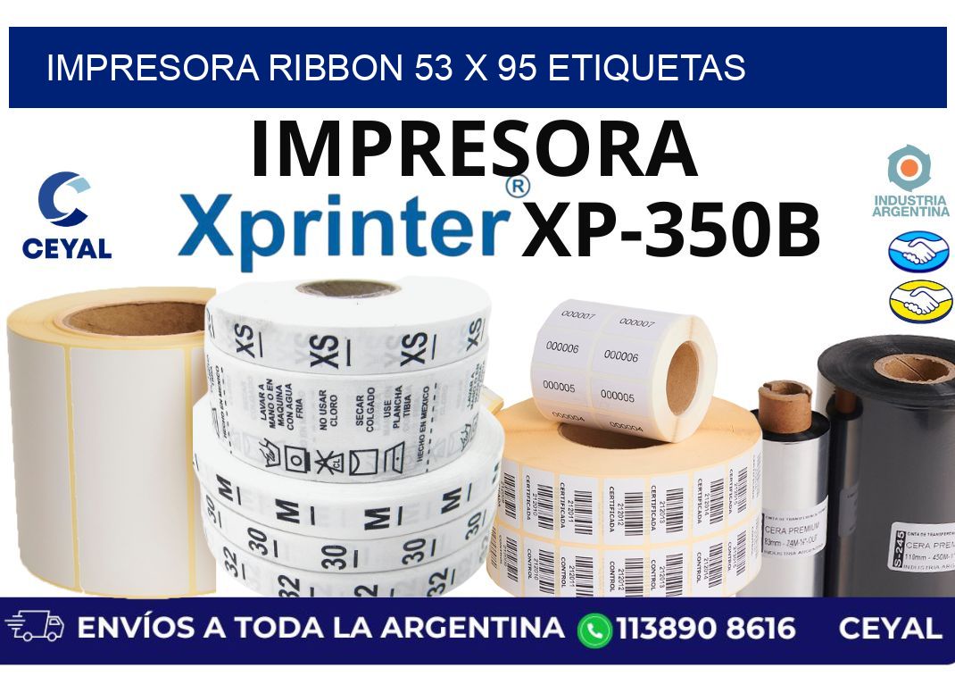 impresora ribbon 53 x 95 etiquetas