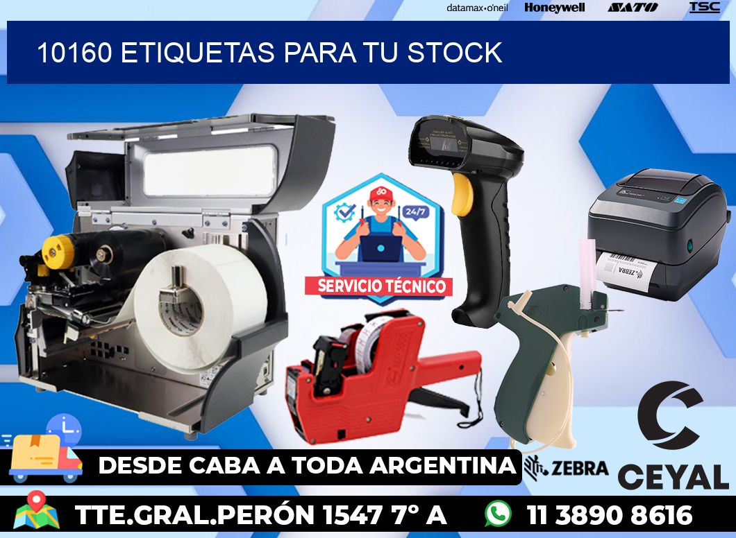 10160 etiquetas para tu stock