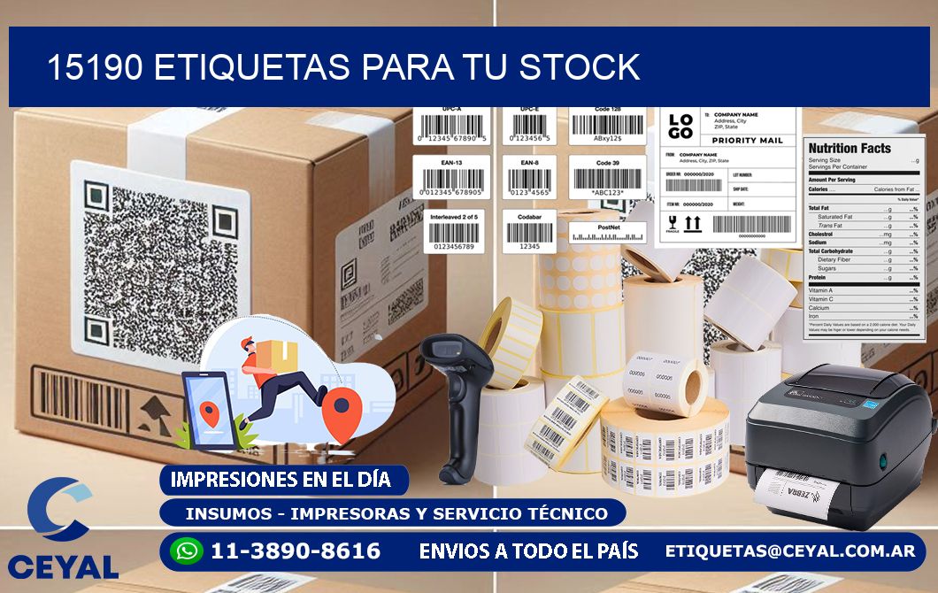 15190 etiquetas para tu stock