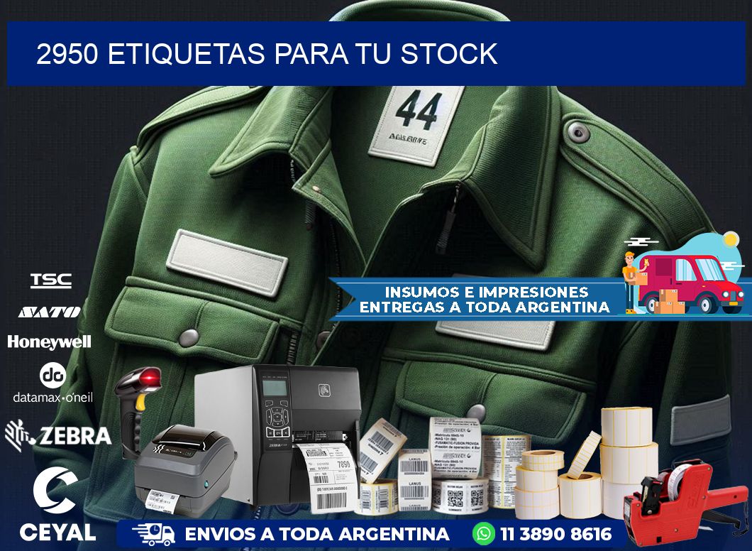 2950 etiquetas para tu stock
