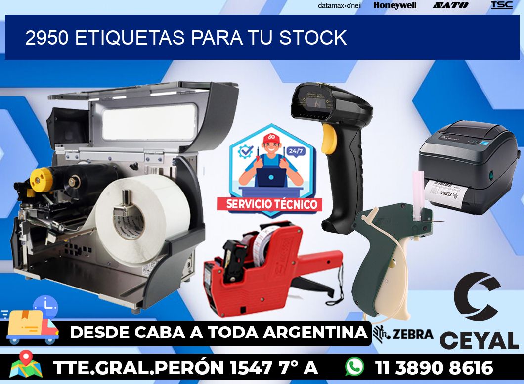 2950 etiquetas para tu stock