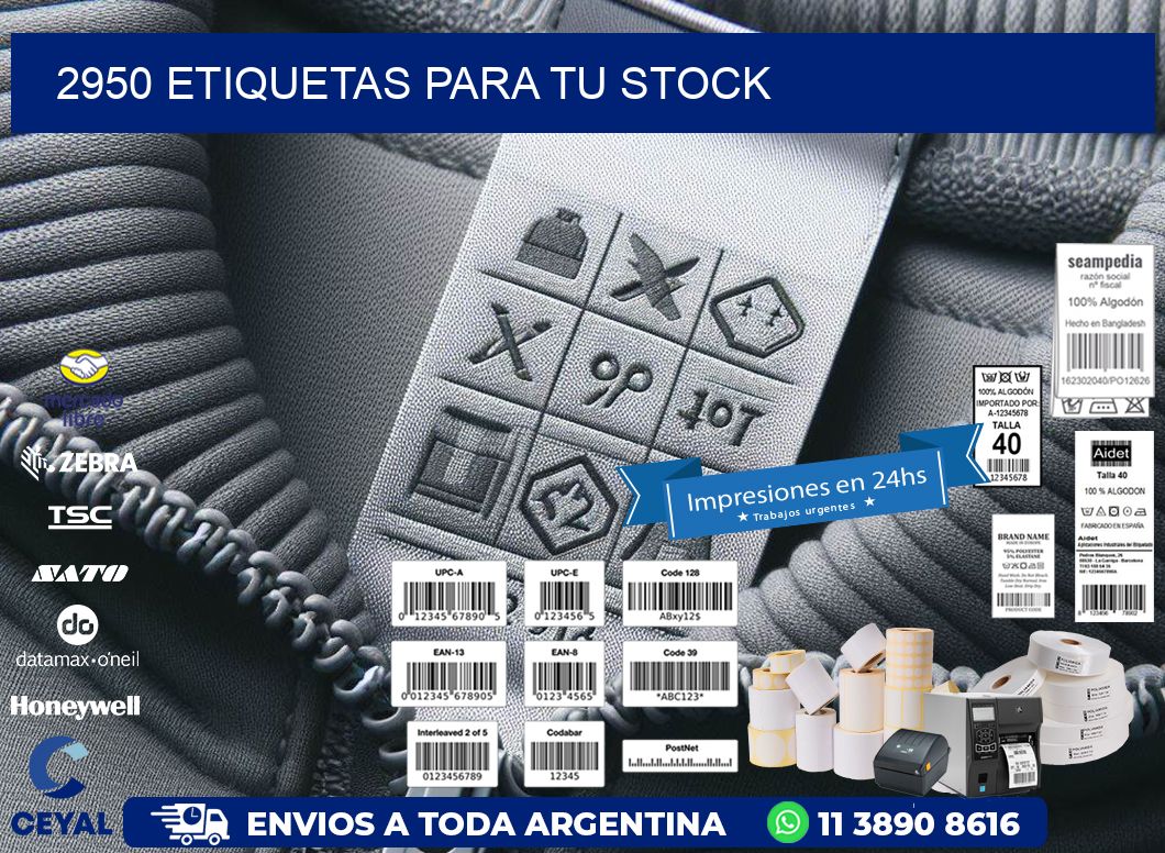 2950 etiquetas para tu stock