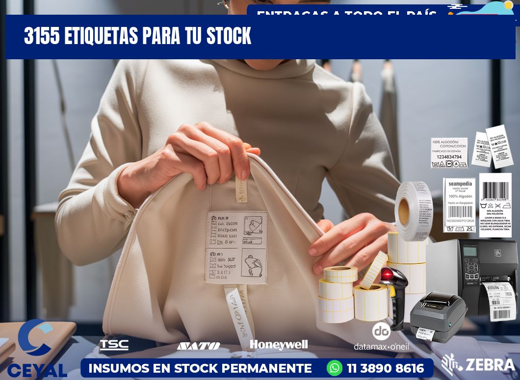 3155 etiquetas para tu stock