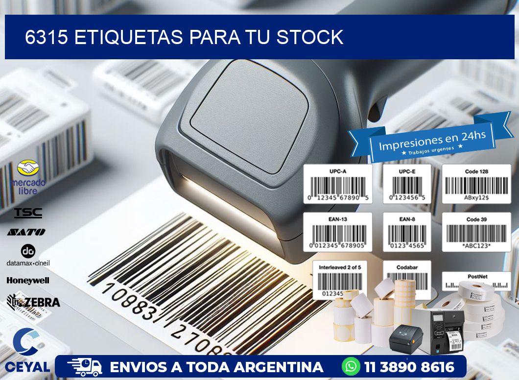 6315 etiquetas para tu stock