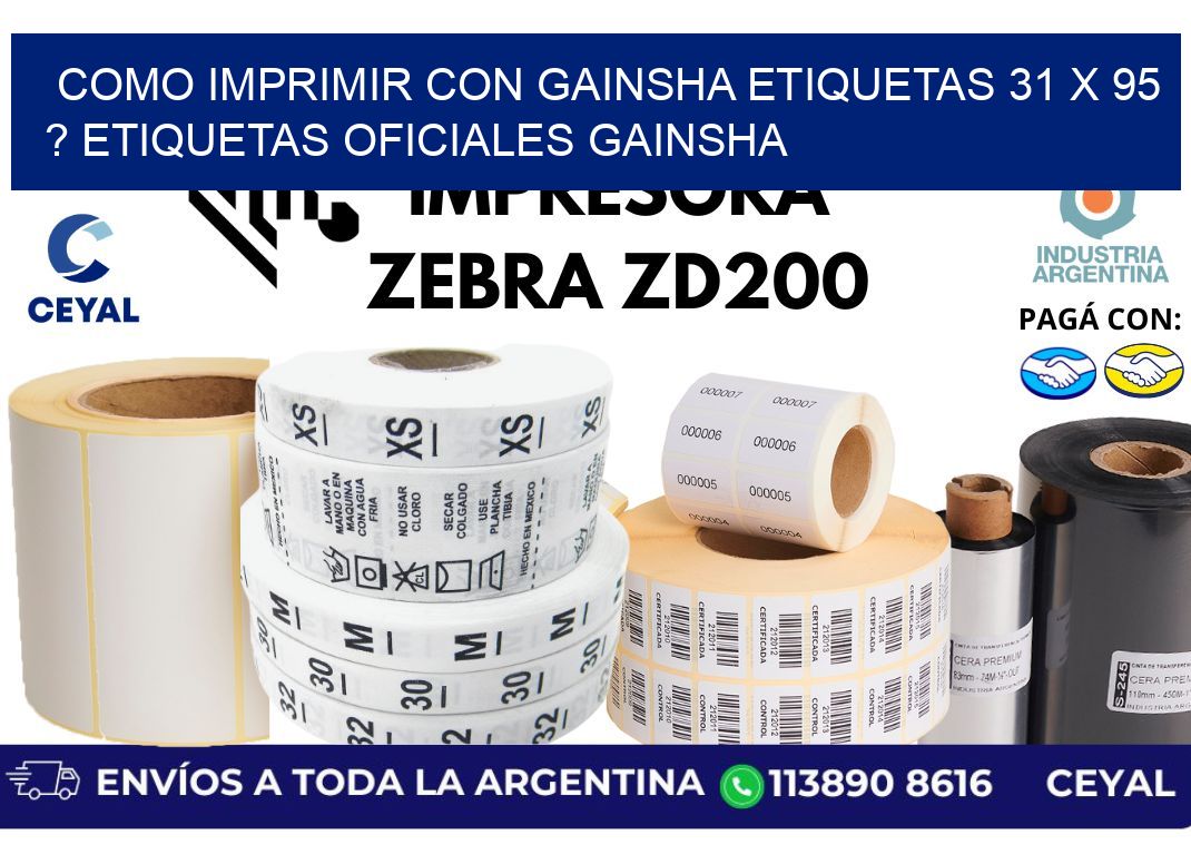 como imprimir con gainsha etiquetas 31 x 95 ? etiquetas oficiales gainsha
