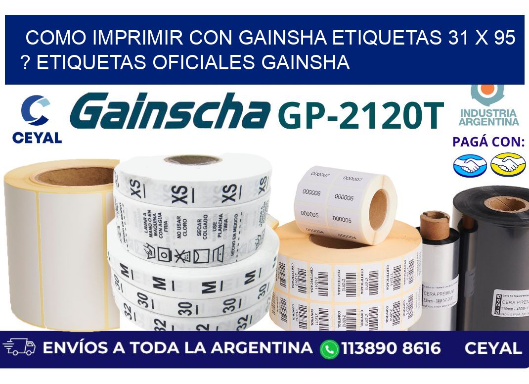 como imprimir con gainsha etiquetas 31 x 95 ? etiquetas oficiales gainsha