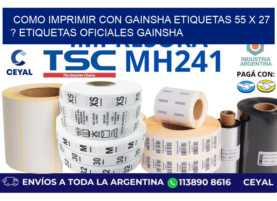 como imprimir con gainsha etiquetas 55 x 27 ? etiquetas oficiales gainsha
