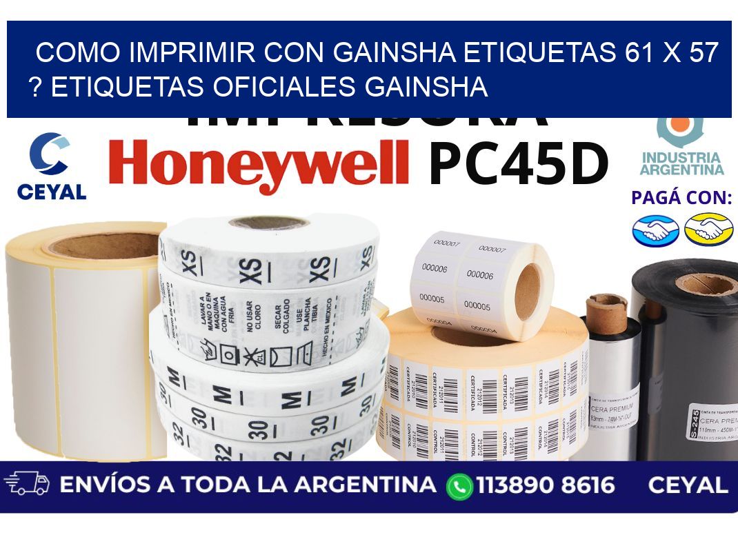 como imprimir con gainsha etiquetas 61 x 57 ? etiquetas oficiales gainsha