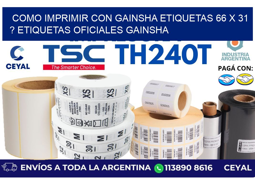 como imprimir con gainsha etiquetas 66 x 31 ? etiquetas oficiales gainsha