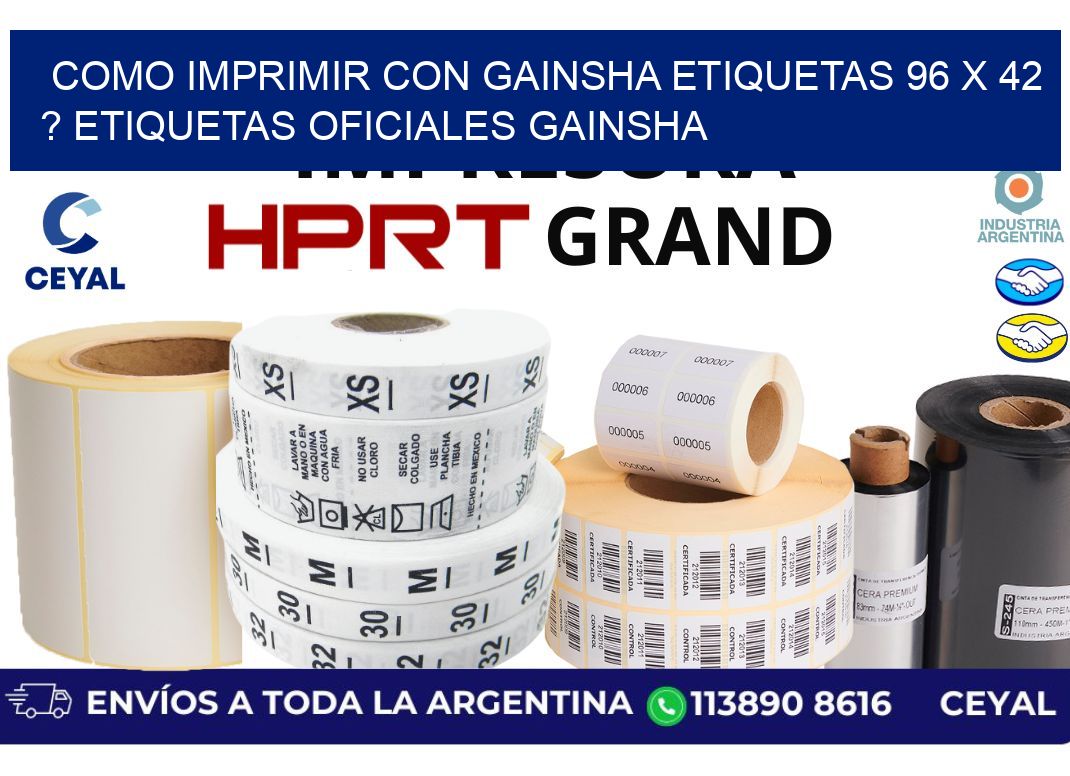 como imprimir con gainsha etiquetas 96 x 42 ? etiquetas oficiales gainsha
