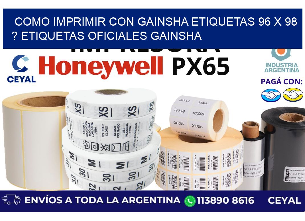 como imprimir con gainsha etiquetas 96 x 98 ? etiquetas oficiales gainsha