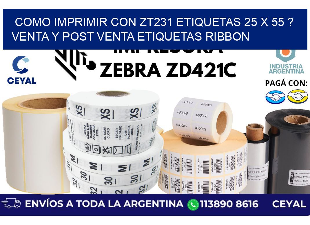 como imprimir con zt231 etiquetas 25 x 55 ? Venta y post venta etiquetas ribbon