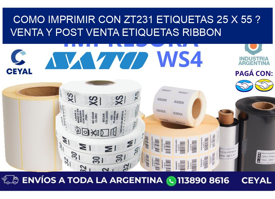 como imprimir con zt231 etiquetas 25 x 55 ? Venta y post venta etiquetas ribbon