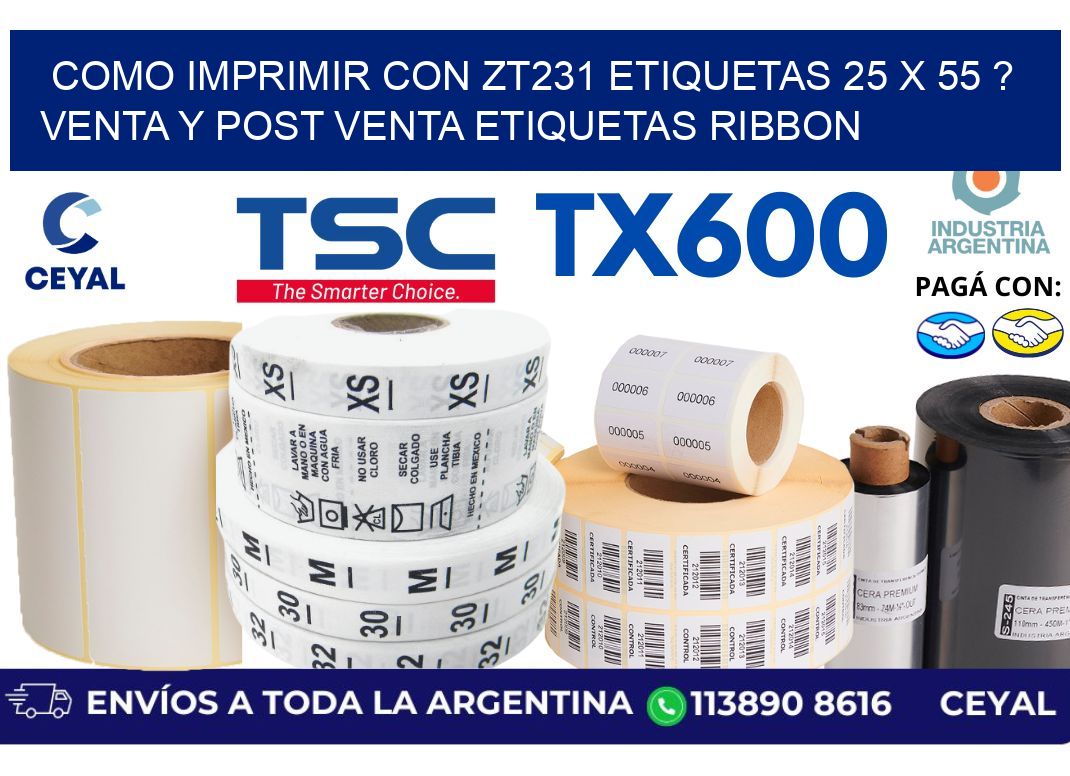 como imprimir con zt231 etiquetas 25 x 55 ? Venta y post venta etiquetas ribbon