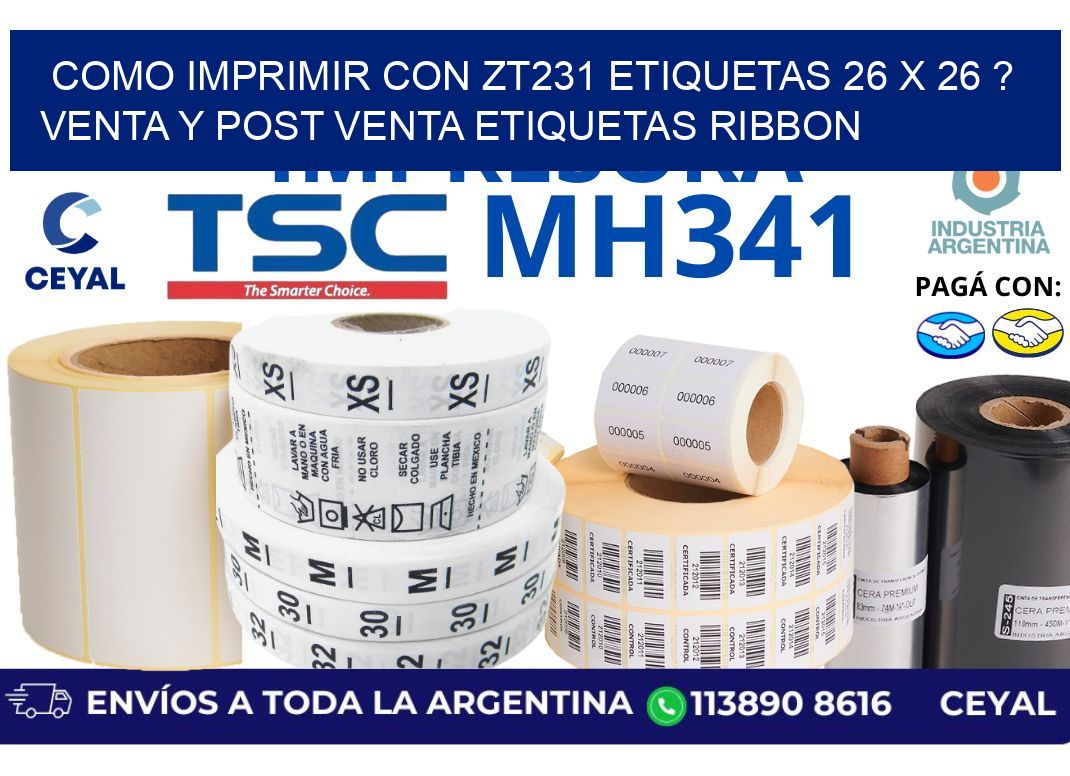 como imprimir con zt231 etiquetas 26 x 26 ? Venta y post venta etiquetas ribbon