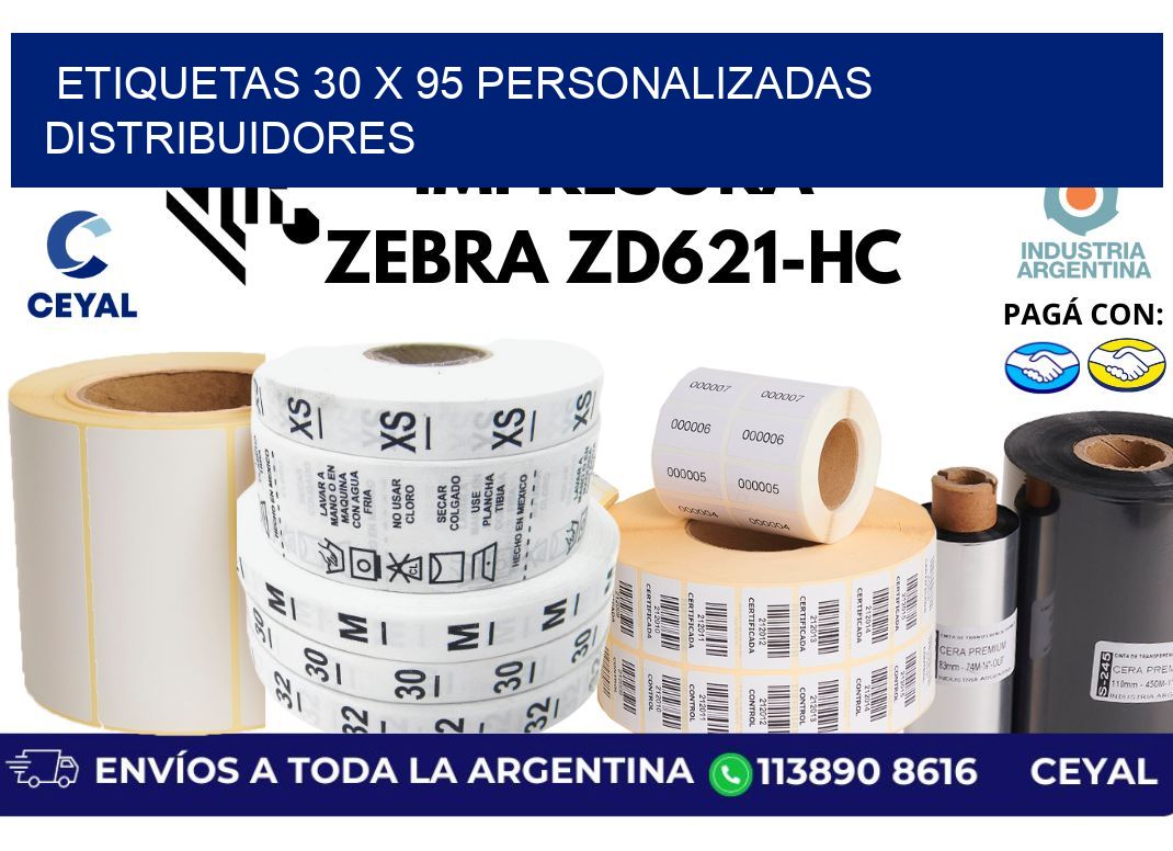 etiquetas 30 x 95 personalizadas distribuidores