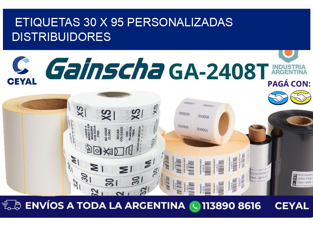 etiquetas 30 x 95 personalizadas distribuidores
