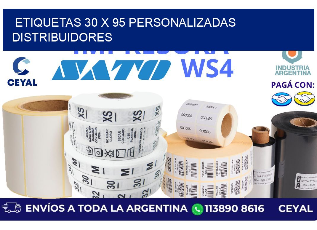 etiquetas 30 x 95 personalizadas distribuidores