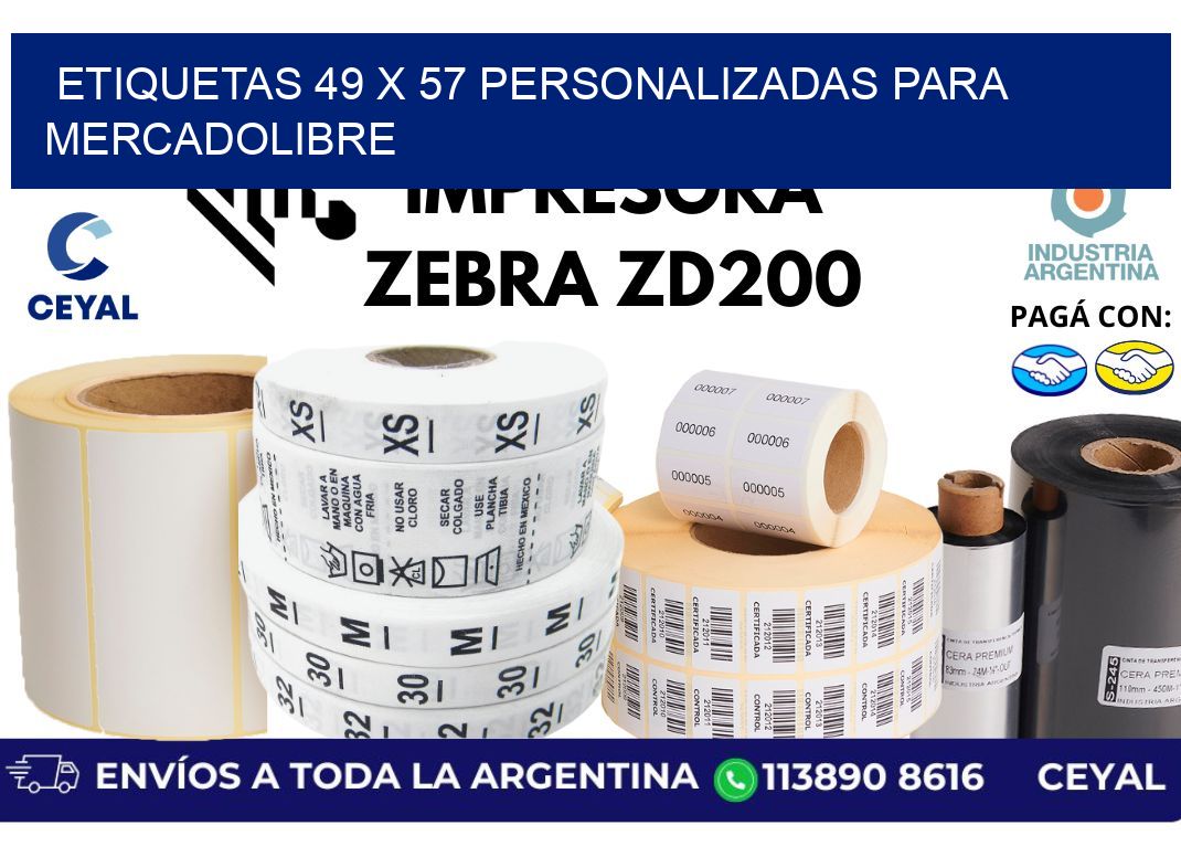 etiquetas 49 x 57 personalizadas para mercadolibre