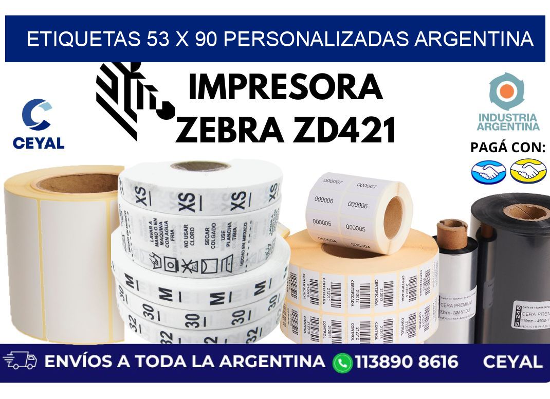 etiquetas 53 x 90 personalizadas argentina